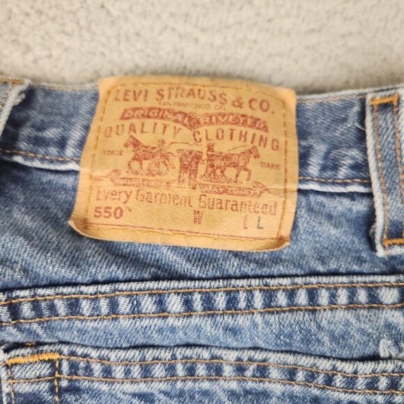 Levis 550 Jeans Womens 10 Misses Relaxed Fit Tapered Leg Blue Denim Vintage Y2K - Picture 10 of 11